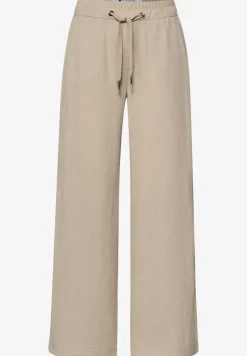High Waist broek met wijde pijpen in casual pasvorm