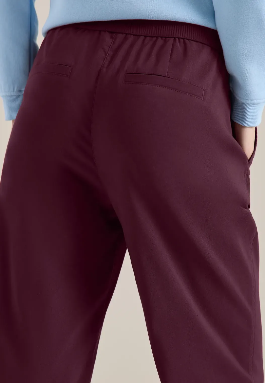 High Waist broek met wijde pijpen in Loose Fit
