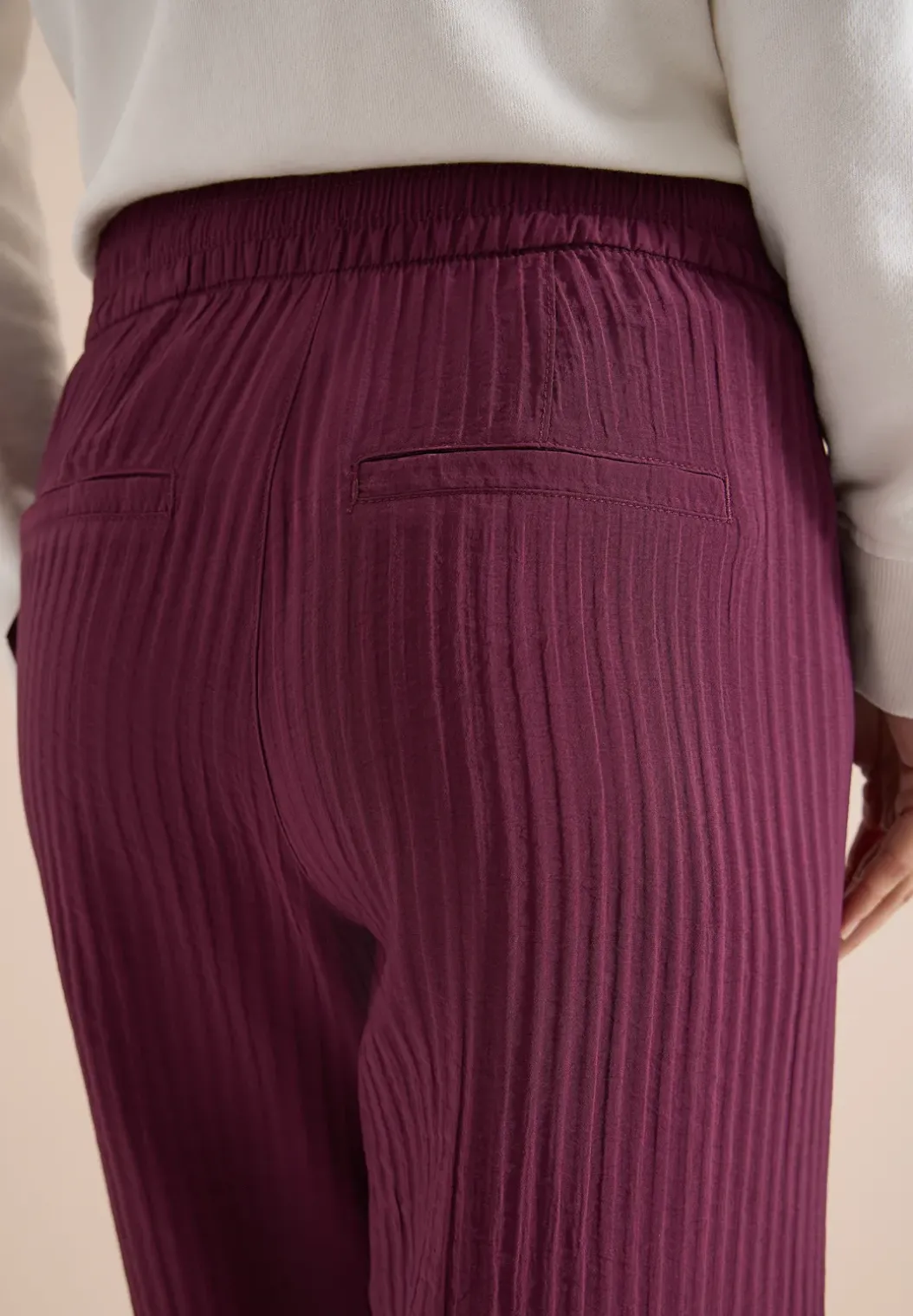 High Waist broek met wijde pijpen in Loose Fit