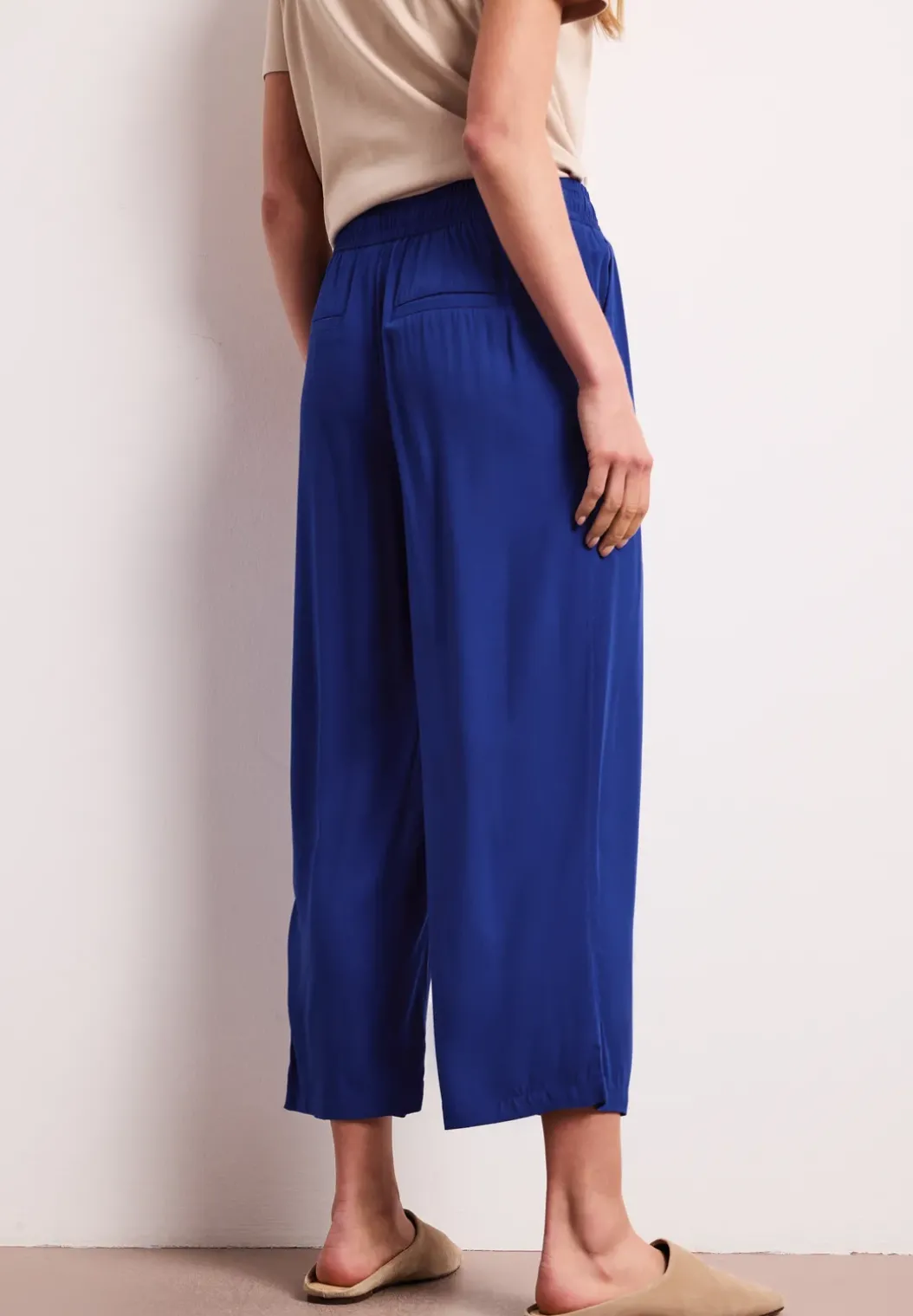High Waist broek met wijde pijpen in Loose Fit