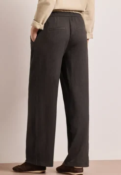 High Waist broek met wijde pijpen in casual pasvorm