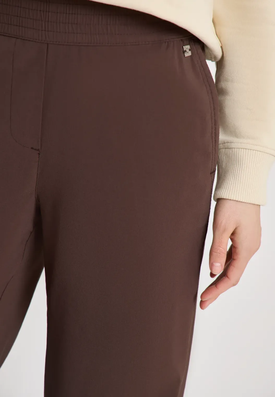High Waist broek met wijde pijpen in Loose Fit