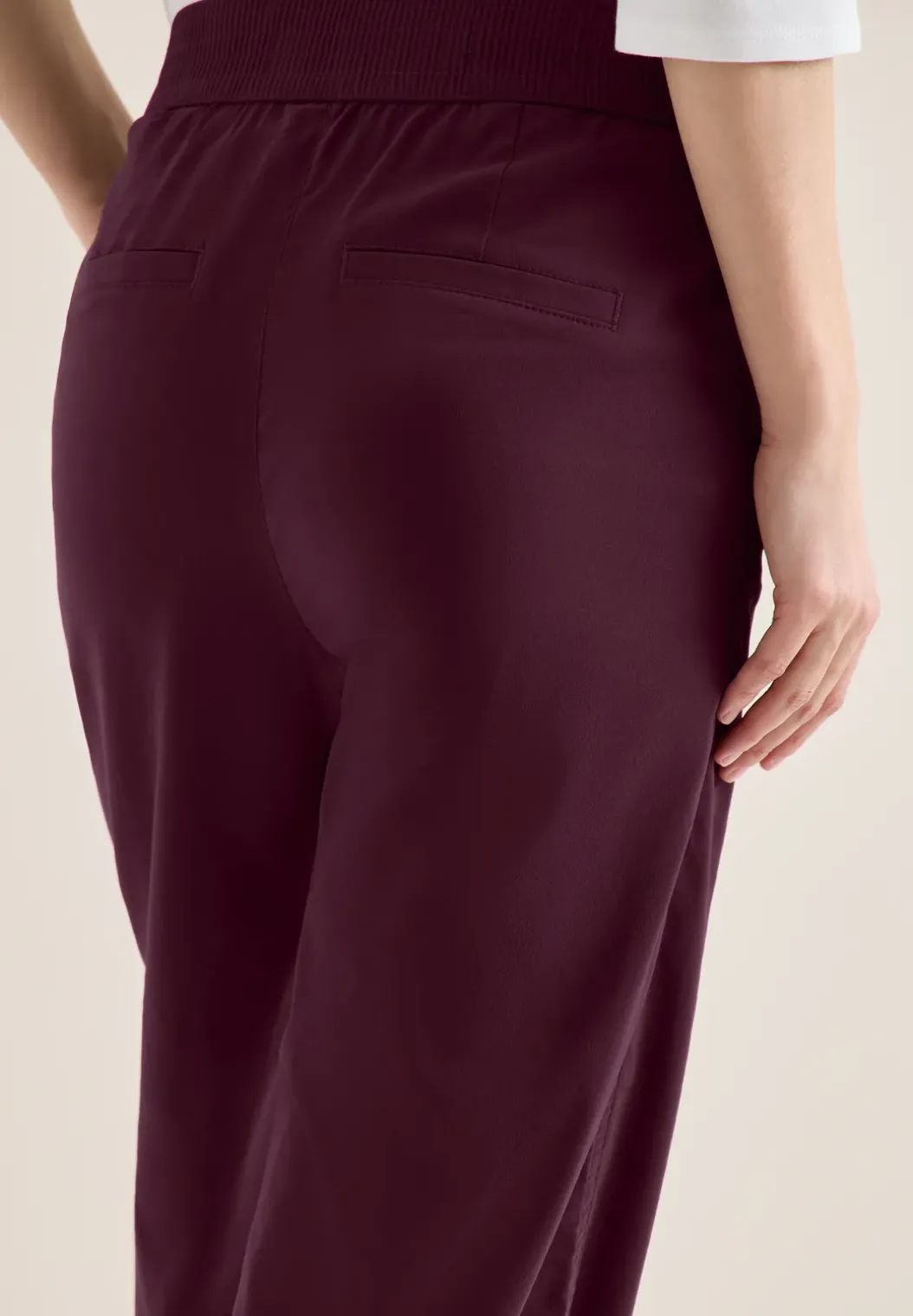 High Waist broek met wijde pijpen in Loose Fit
