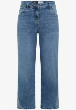 High Waist jeans met Wide Legs en borduursel
