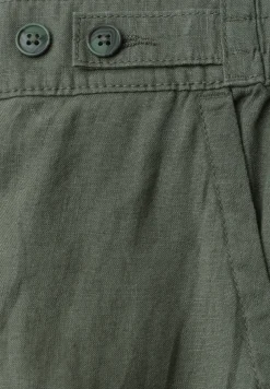 High Waist linnen broek met Wide Legs