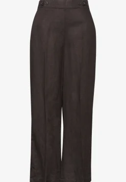 High Waist linnen broek met Wide Legs