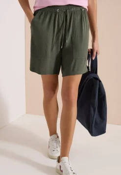 High Waist shorts met Wide Legs en structuur
