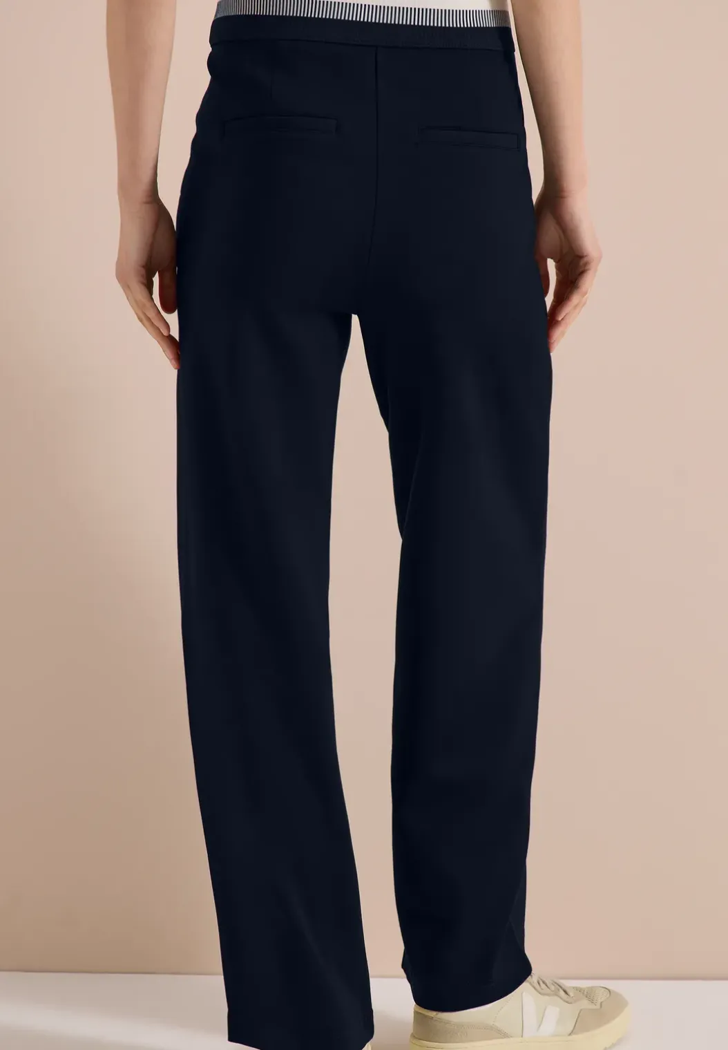 High Waist straight legs broek in Loose Fit