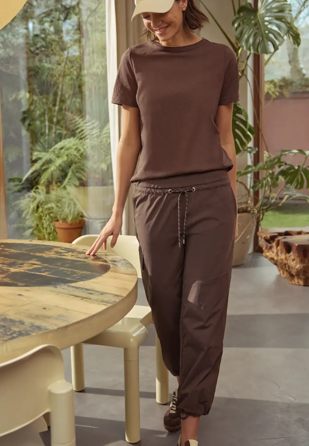 High Waist straight legs broek in Loose Fit