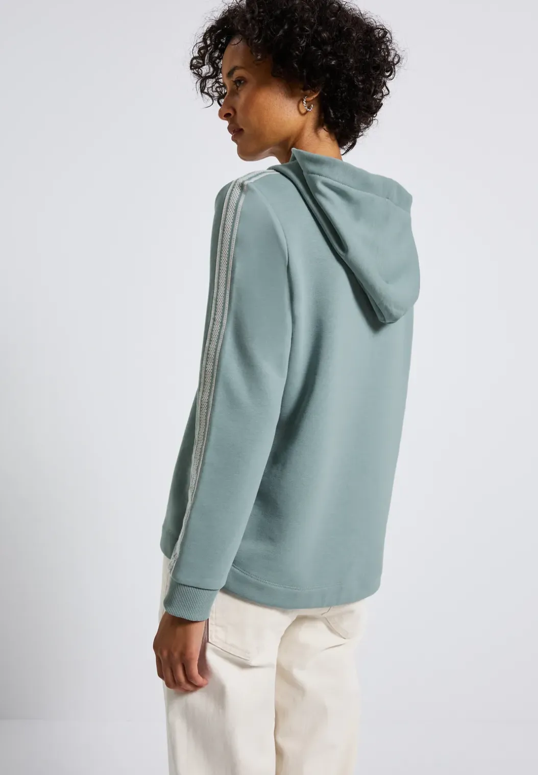 Hoodie met gallon strepen