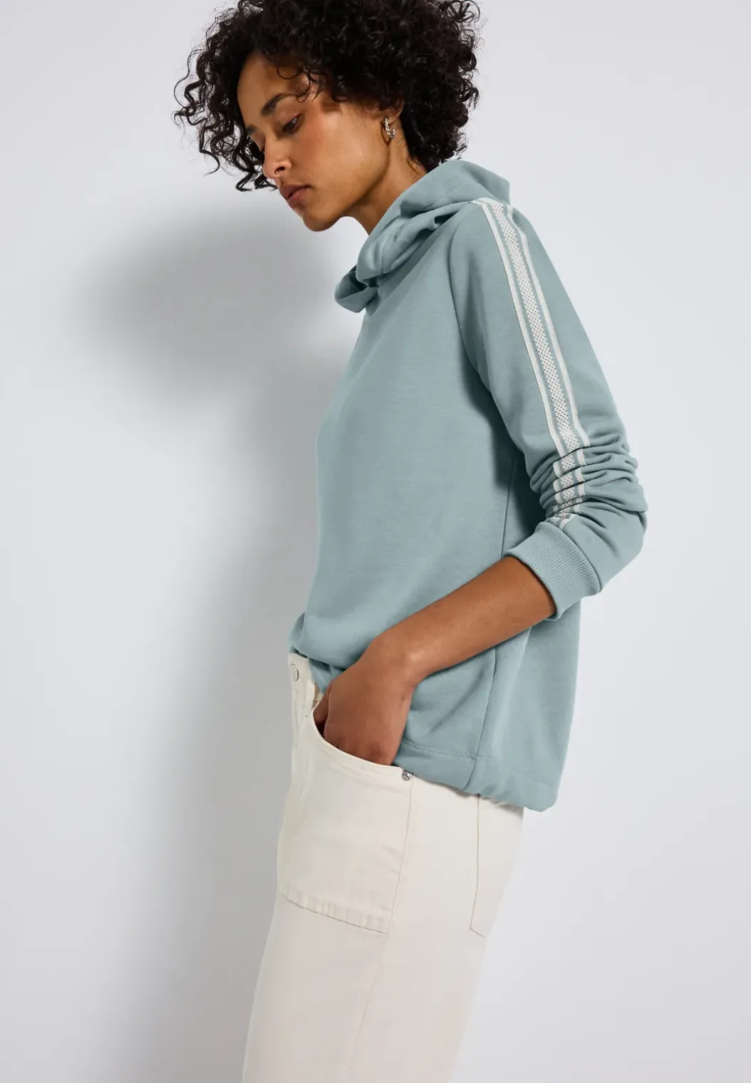 Hoodie met gallon strepen