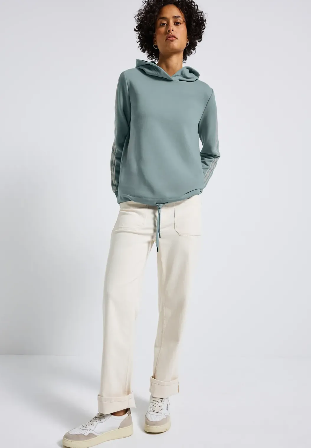 Hoodie met gallon strepen