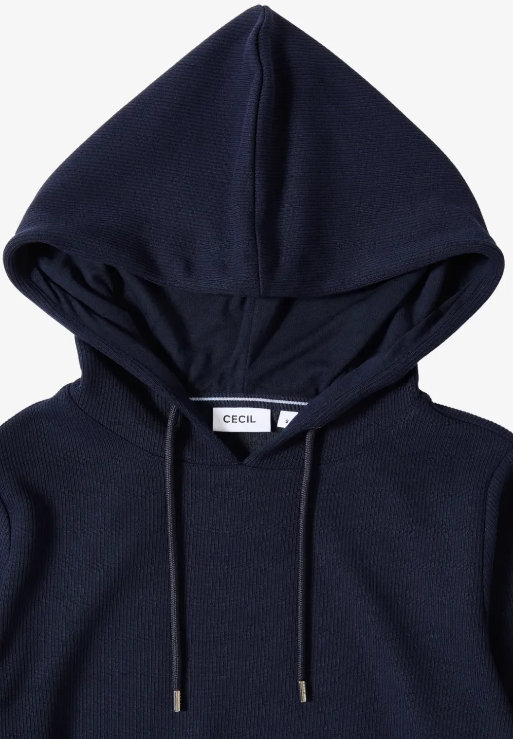 Hoodie Shirt met geribde structuur