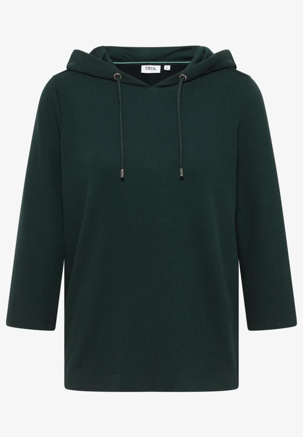 Hoodie Shirt met geribde structuur