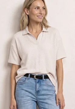 2-in-1 mesh poloshirt met korte mouwen