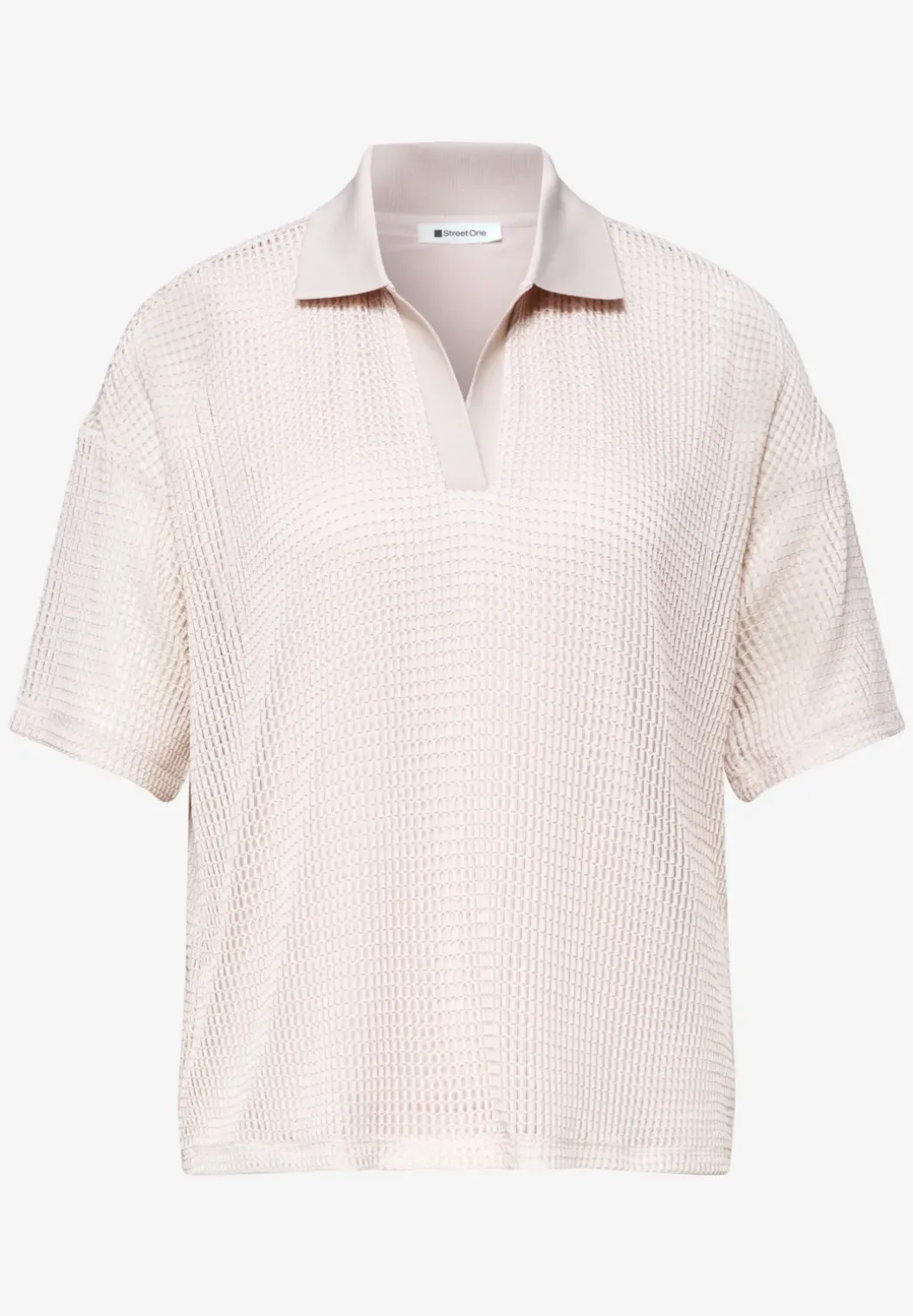 2-in-1 mesh poloshirt met korte mouwen