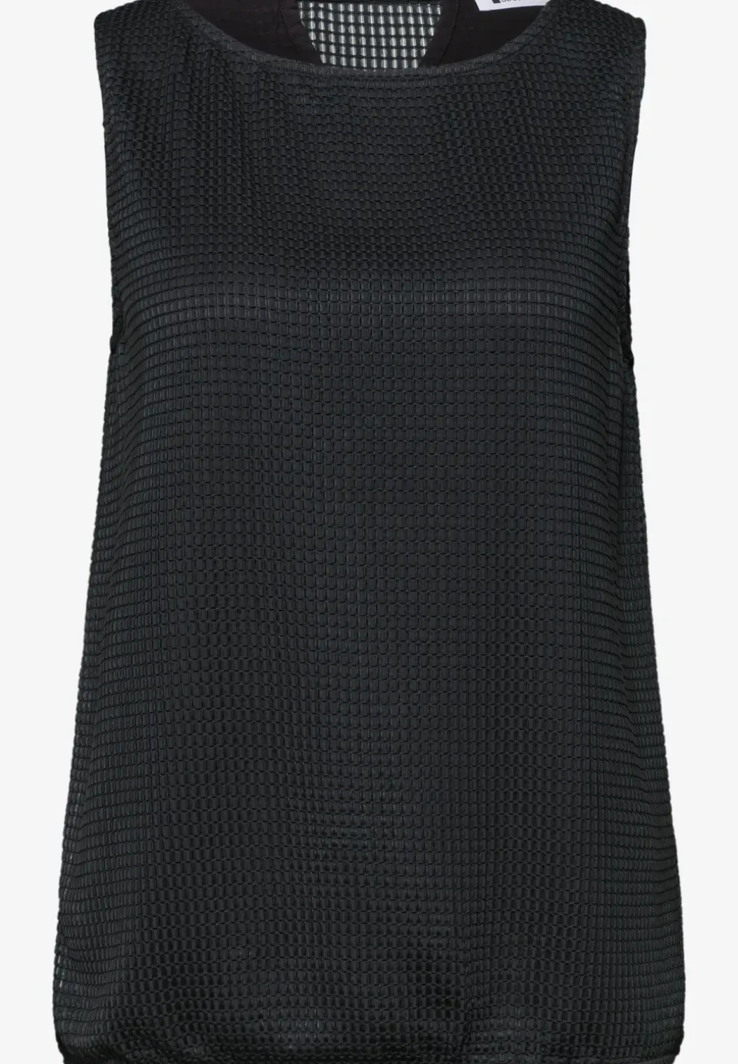 2-in-1 top van mesh met boothals