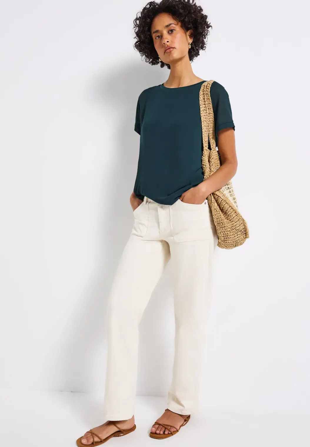 2-in-1 chiffon shirt