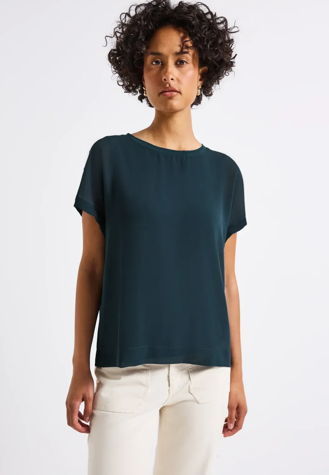 2-in-1 chiffon shirt
