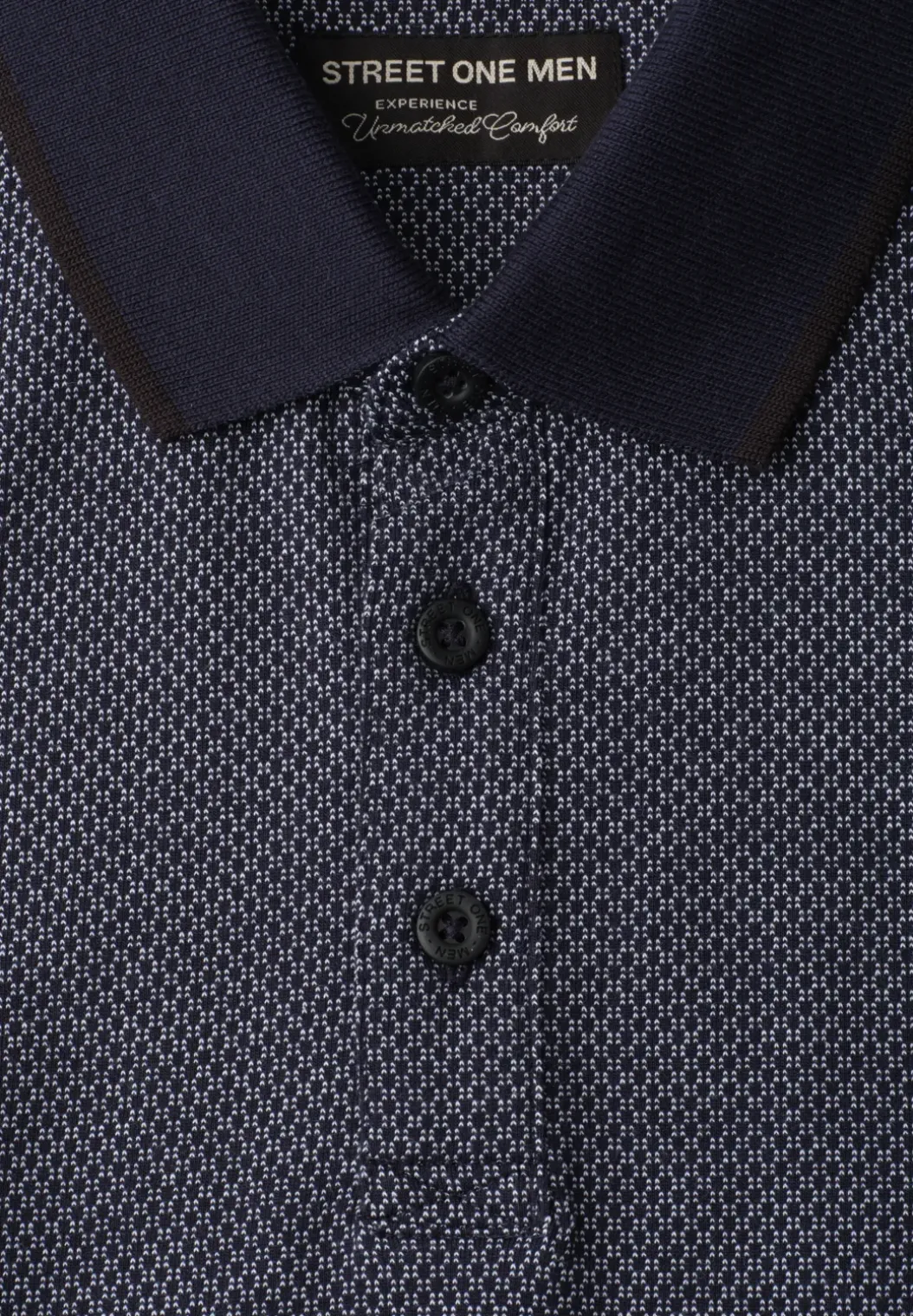 Jacquard polo met korte mouwen