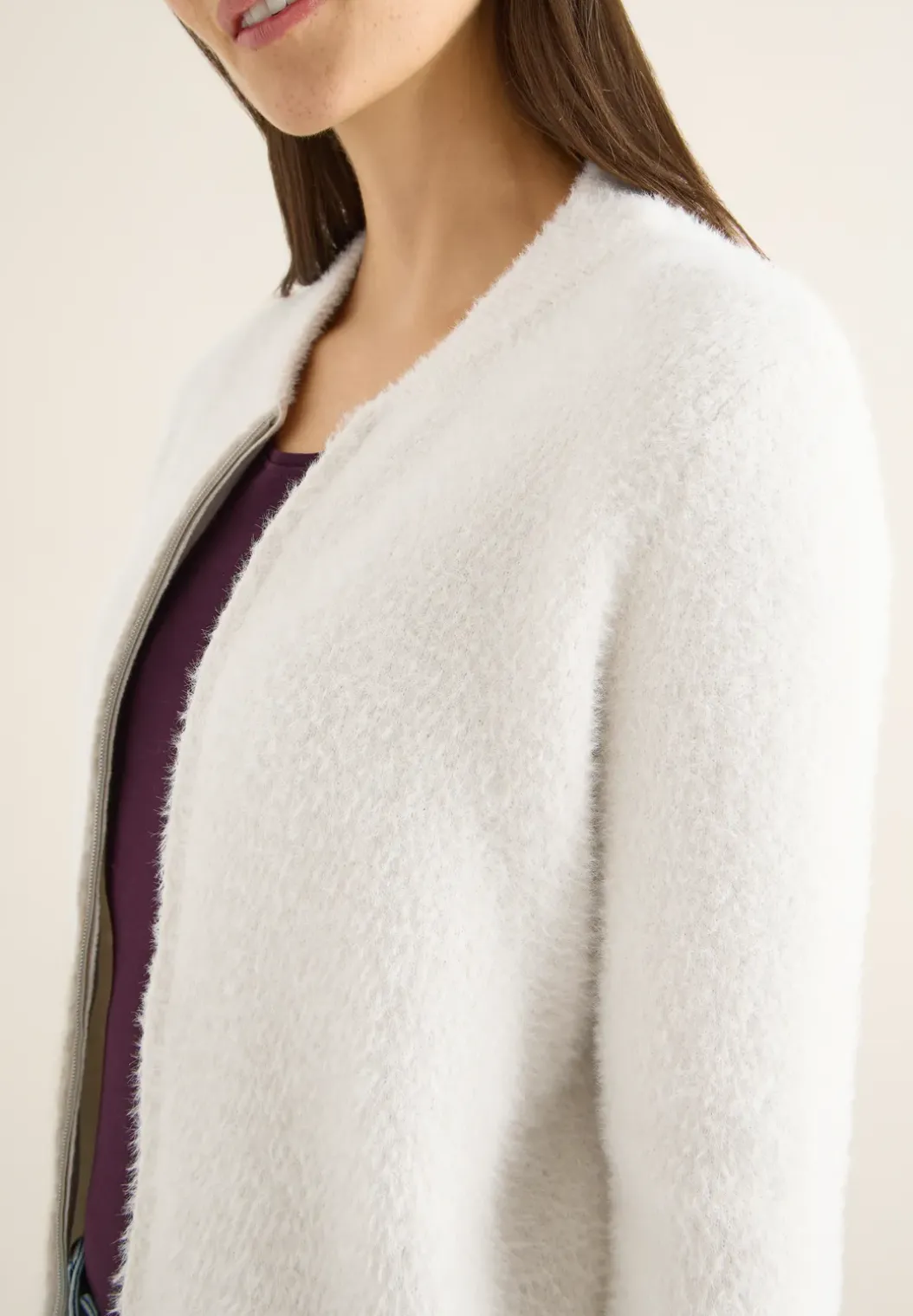 Jacquard vest met rits