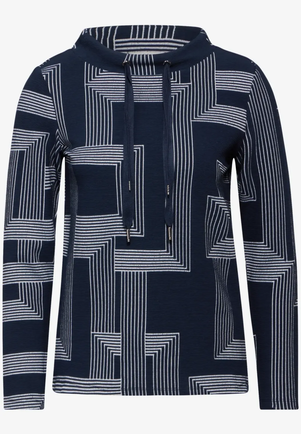 Jacquard shirt met lange mouwen