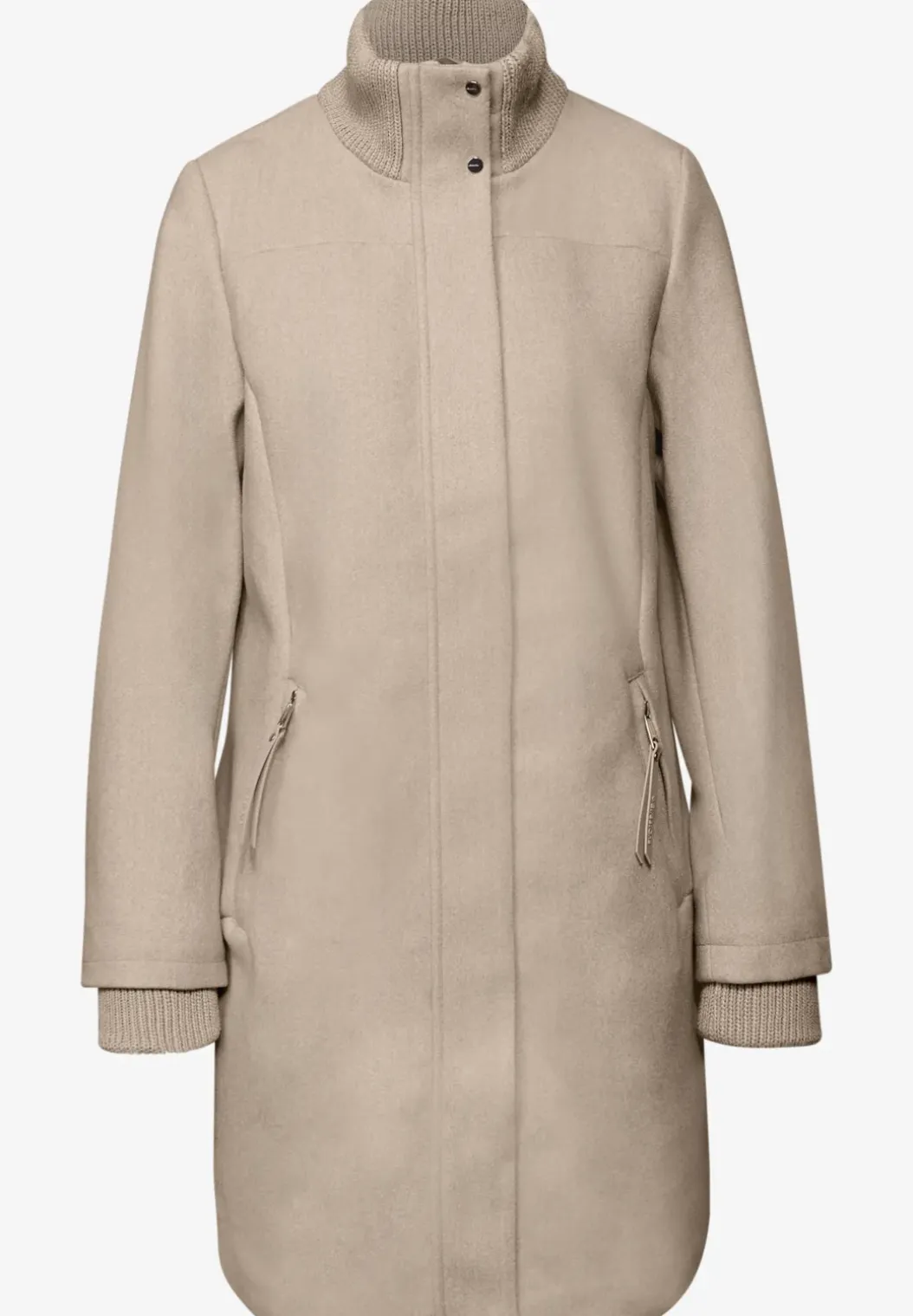 Jas met gebreide details