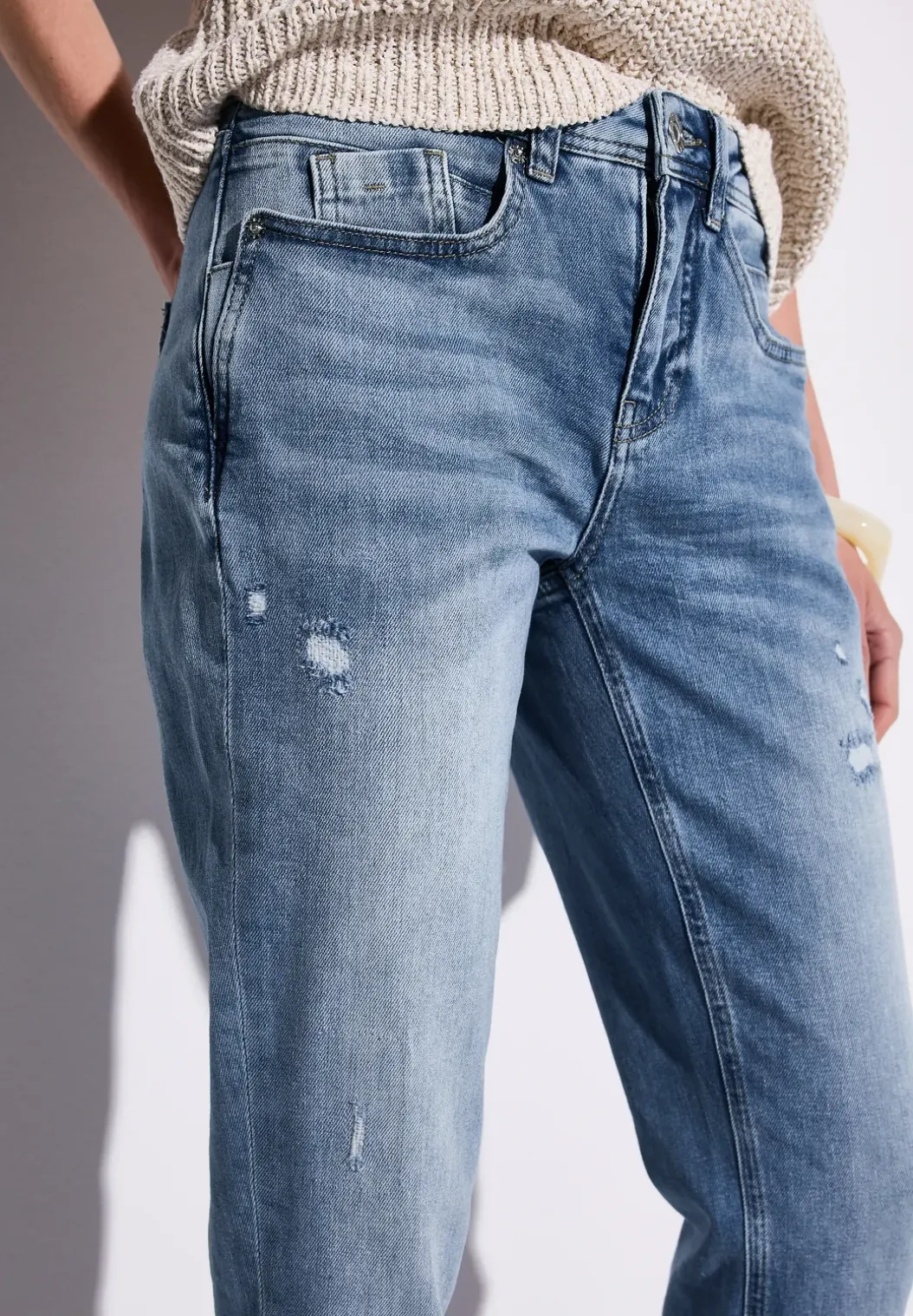 Jeans met destroyed look