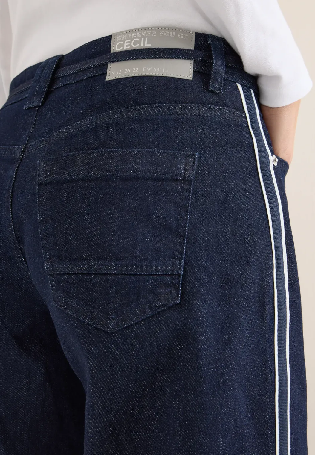 Jeans met gallonstrepen