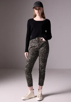 Jeans met leoprint