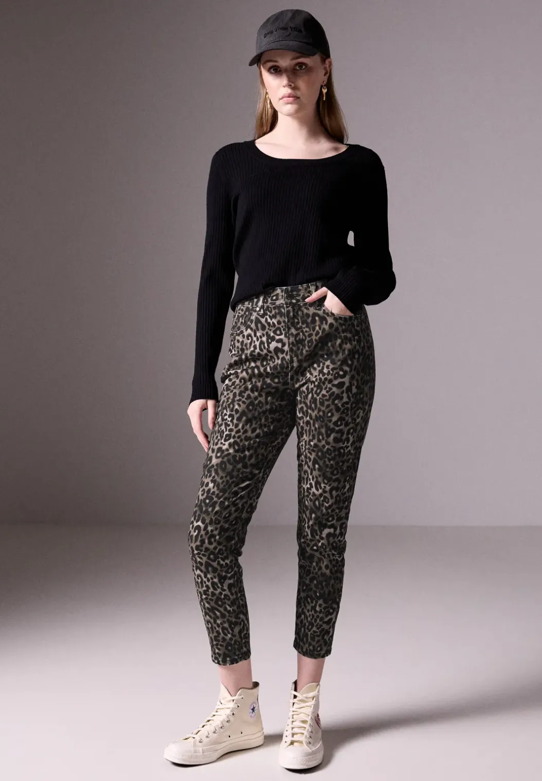 Jeans met leoprint