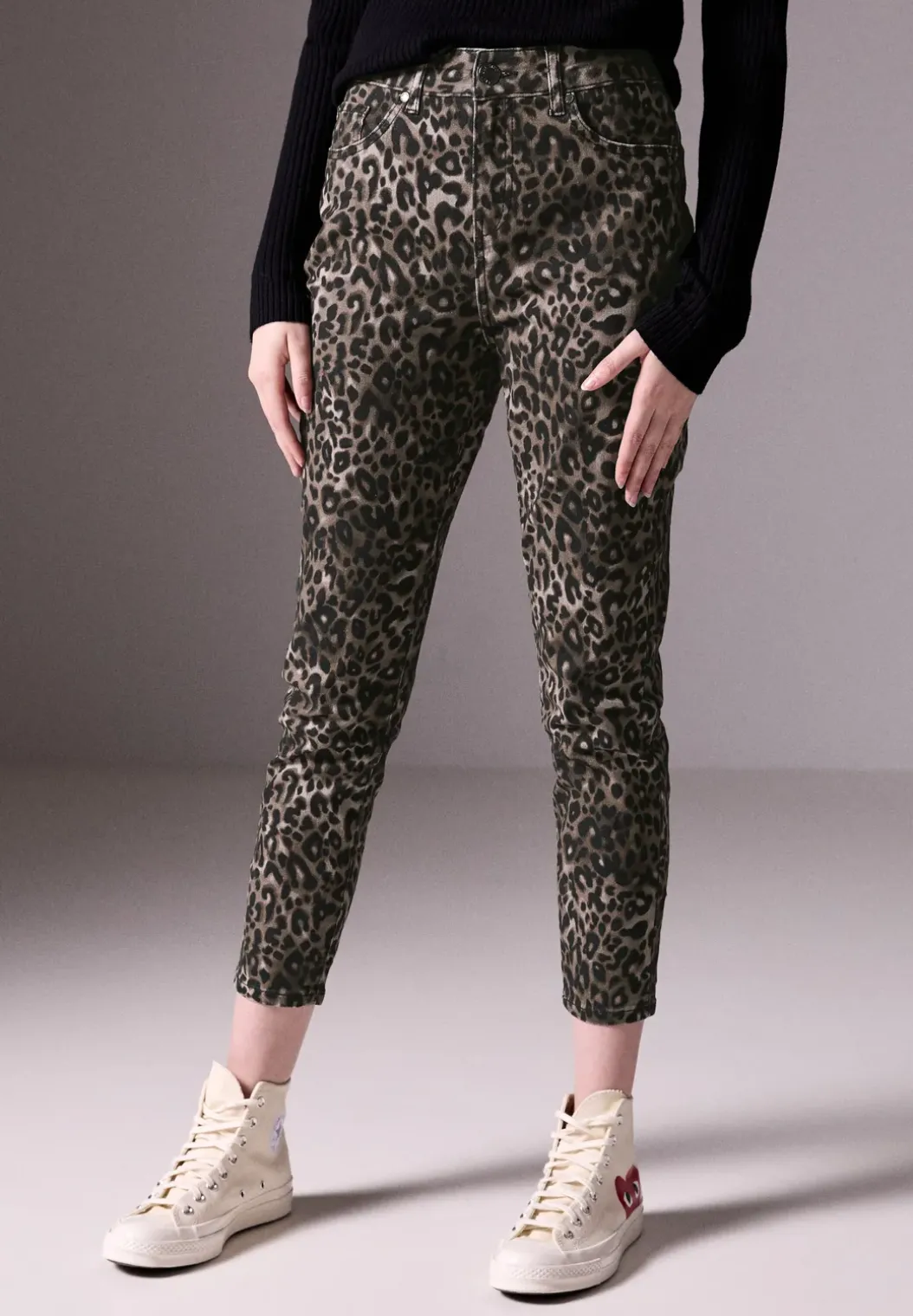 Jeans met leoprint