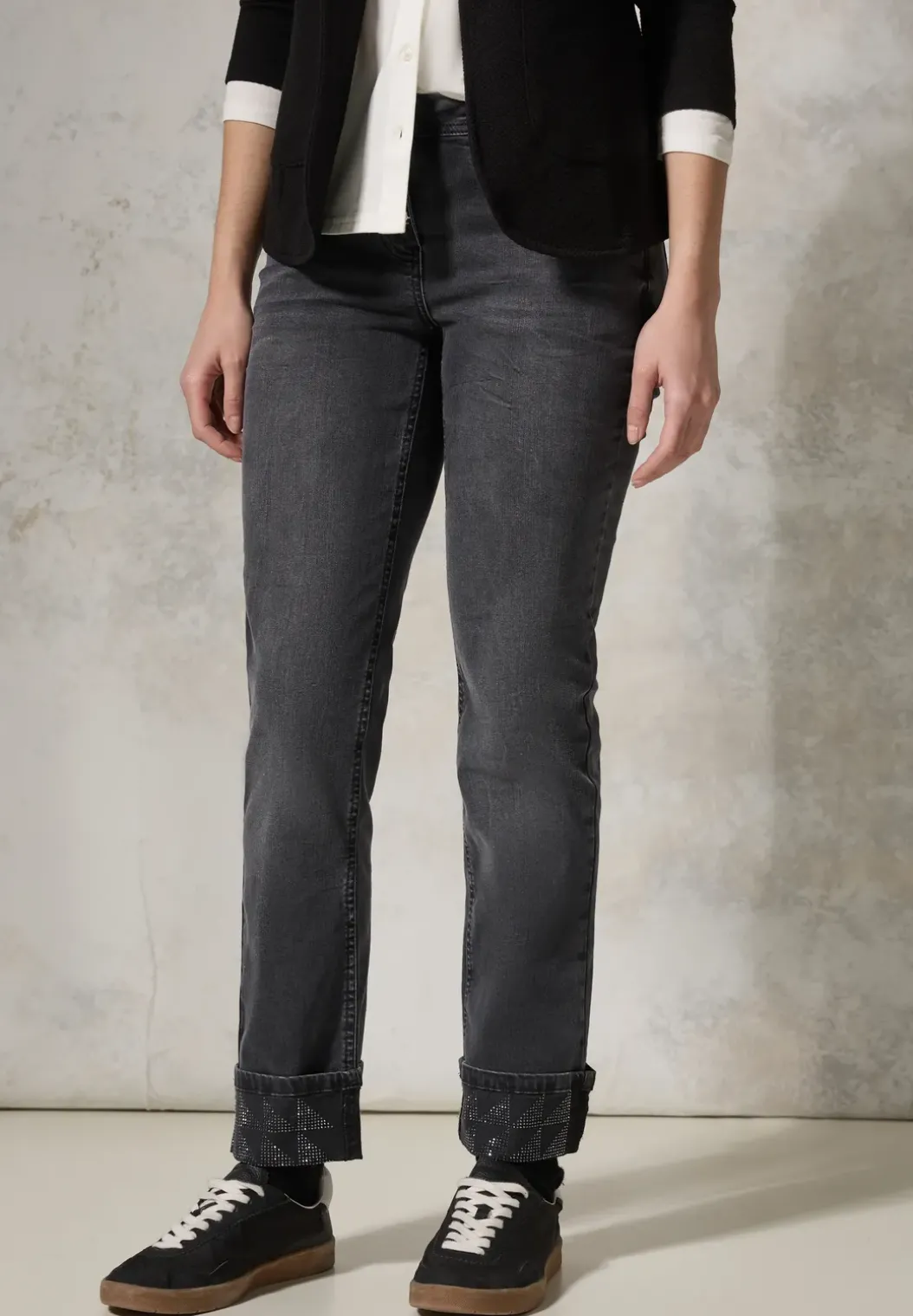 Jeans met omslag