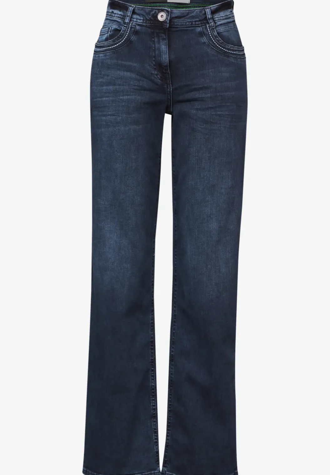 Jeans met wijde pijpen en borduursel