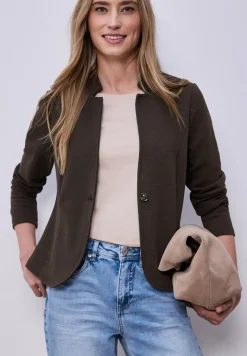 Jersey blazer met textuur