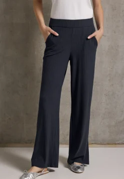 Jersey broek met split