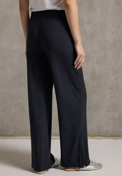 Jersey broek met split