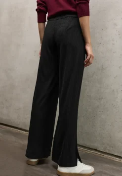 Jersey broek met split