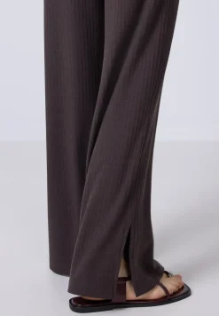 Jersey broek met split