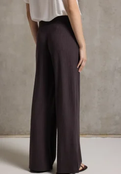Jersey broek met split