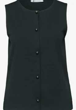Jersey gilet met ronde hals