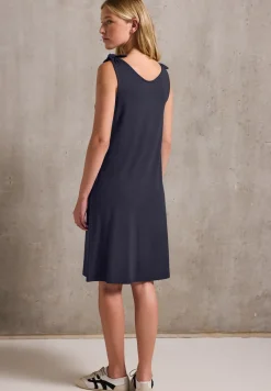 Jersey jurk met knopen