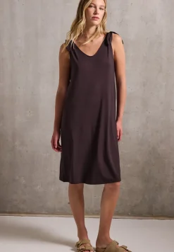 Jersey jurk met knopen