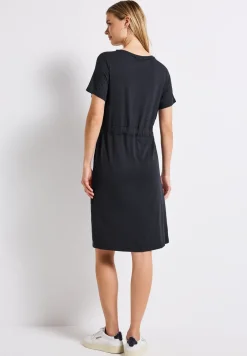 Jersey jurk met trekkoord
