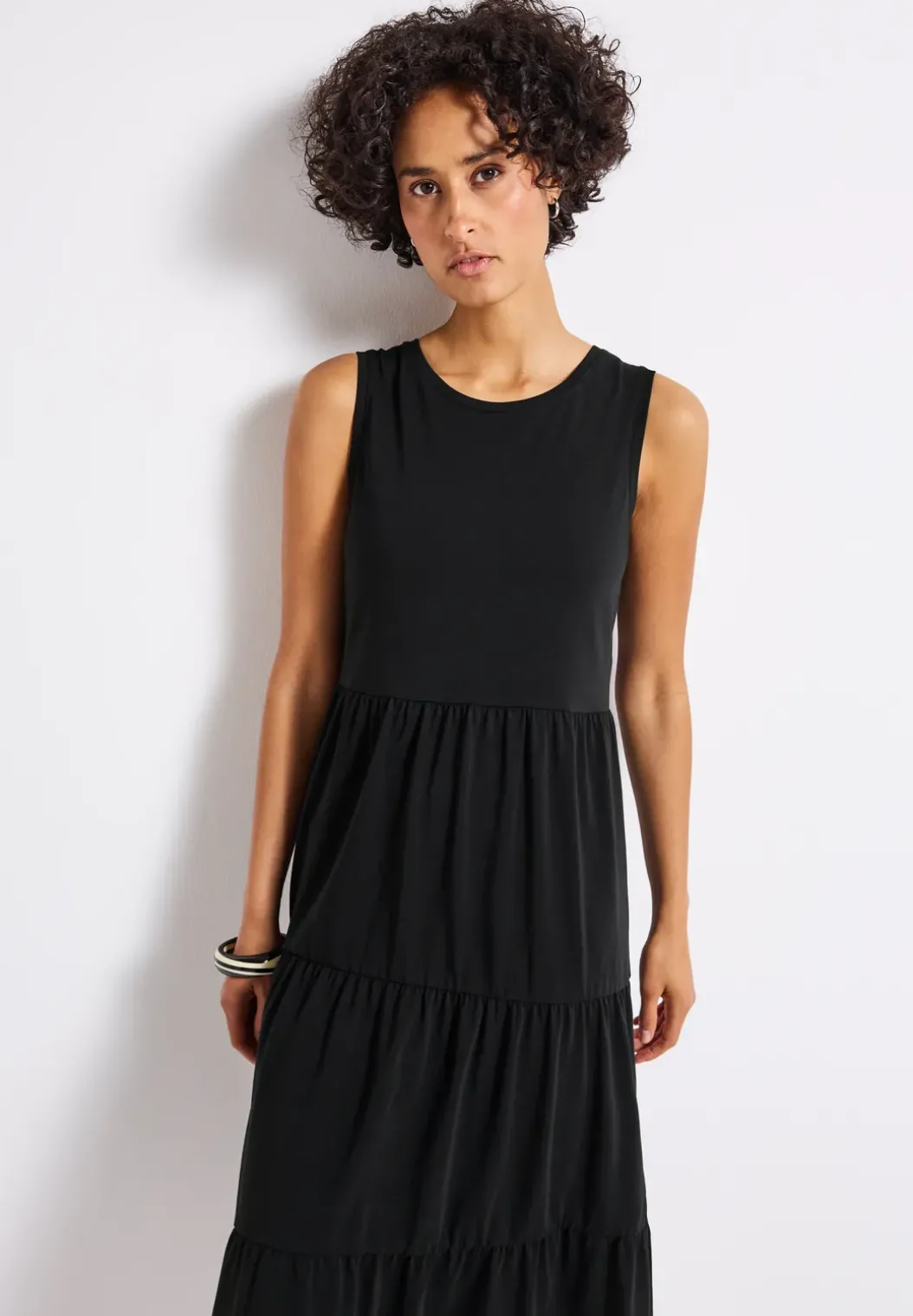 Jersey jurk met volants