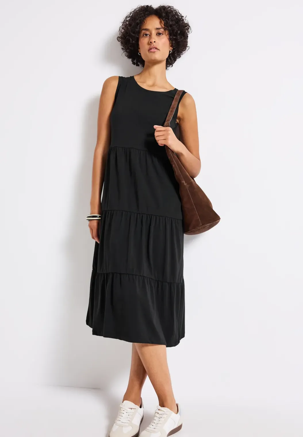 Jersey jurk met volants