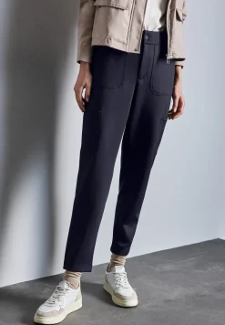 Jersey keperstof cargo broek
