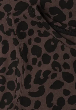 Jersey midi-jurk met leoprint