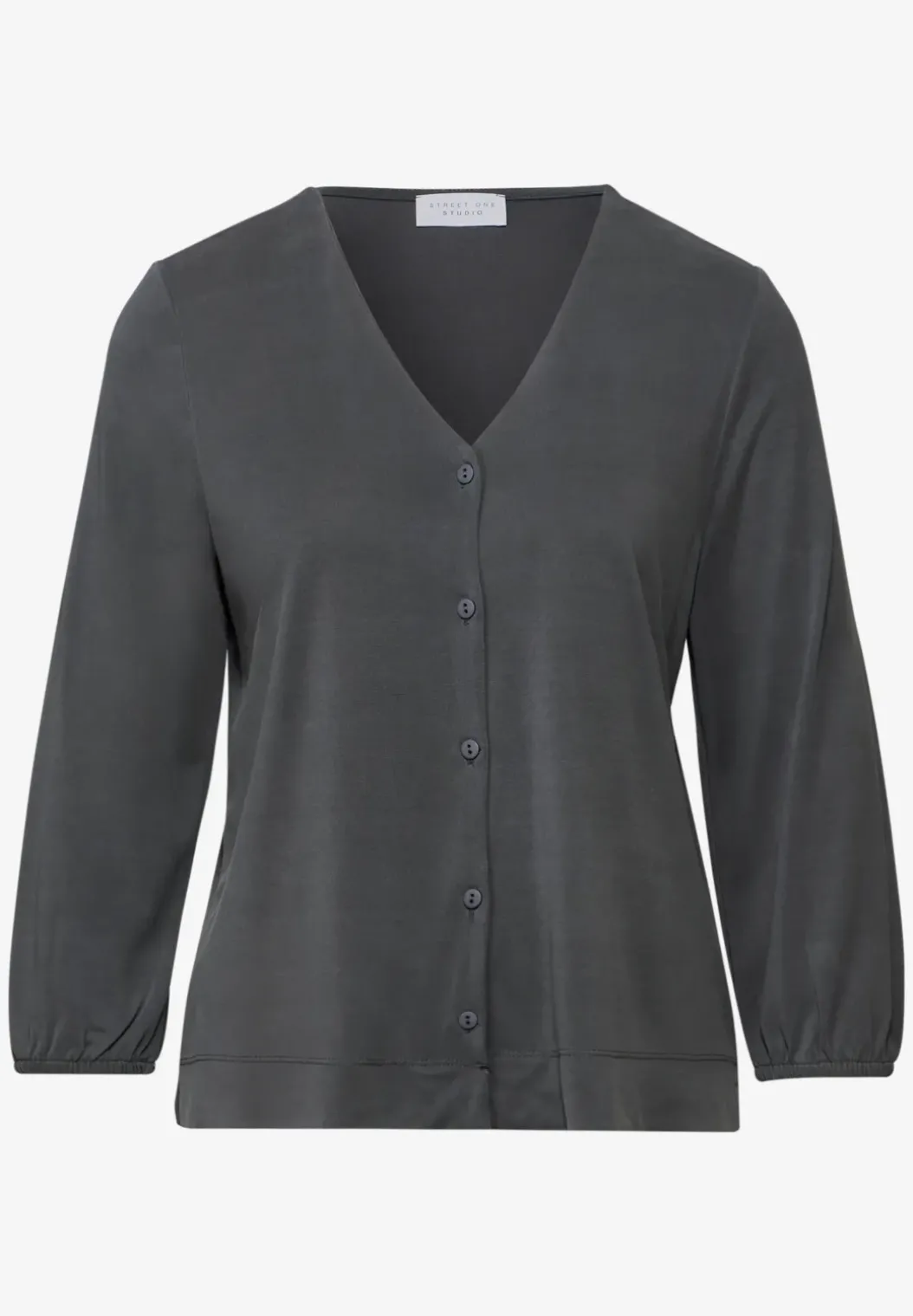 Jersey shirt in een blouse-look