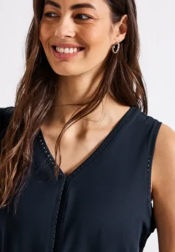 Jersey top met gehaakte details